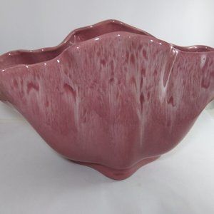 Vintage  Haeger Handkerchief Vase Planter  pink mauve